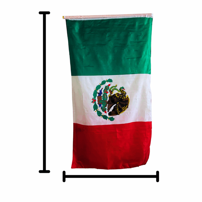 Bandera de Mexico sin asta de 155 x 90 cm (20 pz)