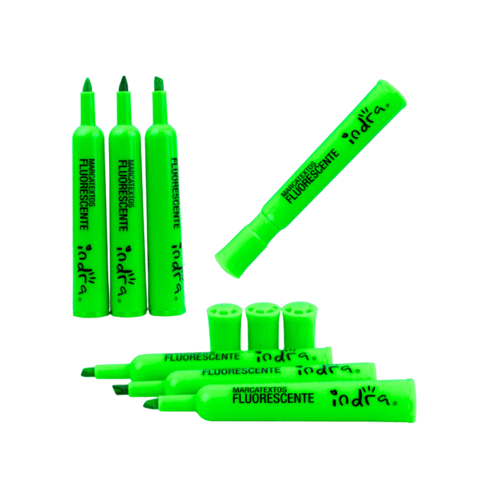 Cajita con 12 Marcatextos Fluorescentes