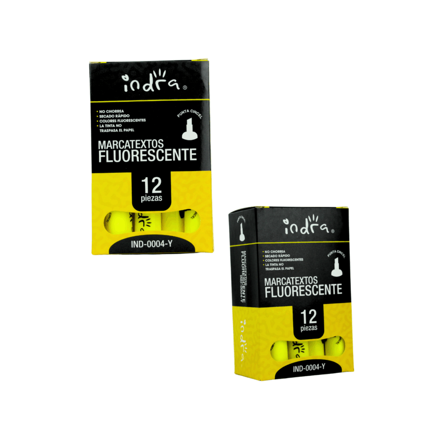 Cajita con 12 Marcatextos Fluorescentes