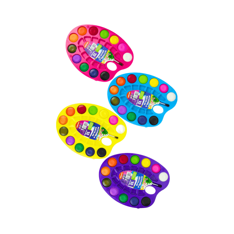 Acuarela Ovalada de 12 Colores (24×17 cm) - Imagen 3