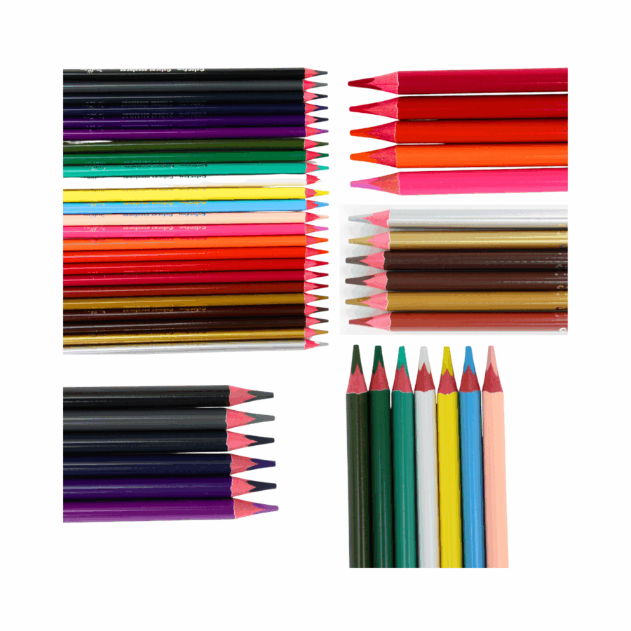 colores color fun 24 pzas triangular con sacapuntas - Imagen 2
