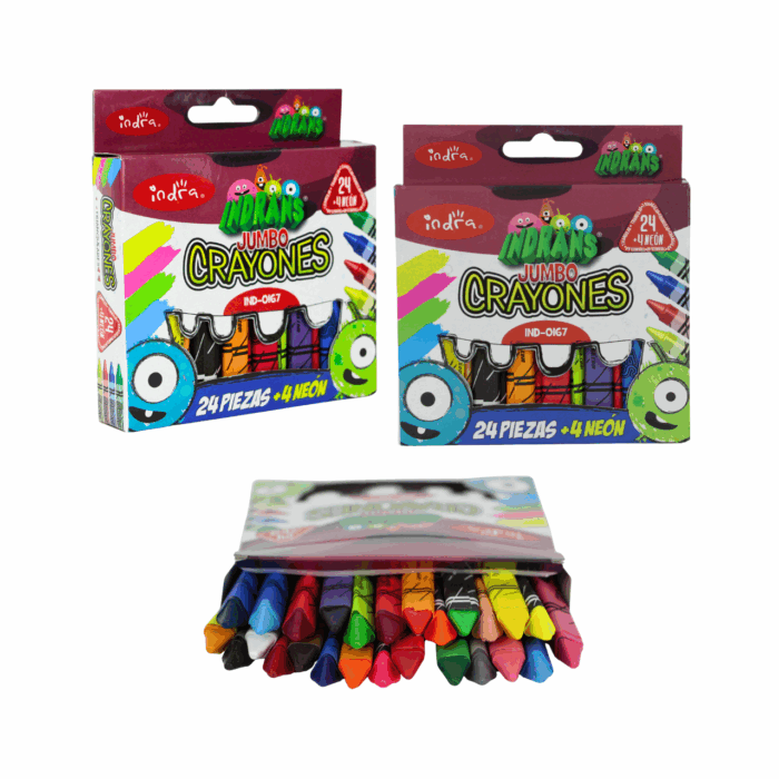 Set de 24+4 Crayones Jumbo Triangulares
