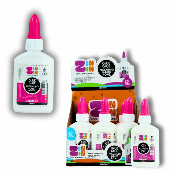 set de 12pz de pegamento blanco 40ml