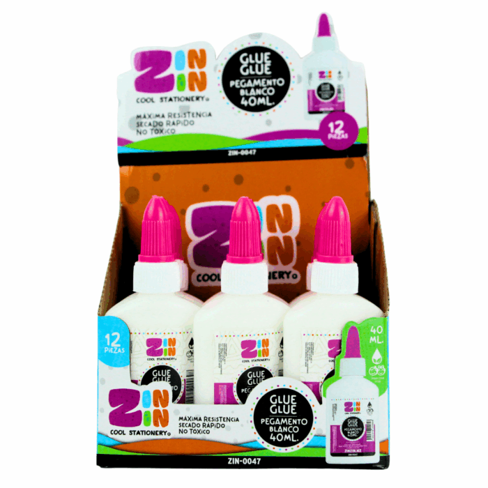 set de 12pz de pegamento blanco 40ml