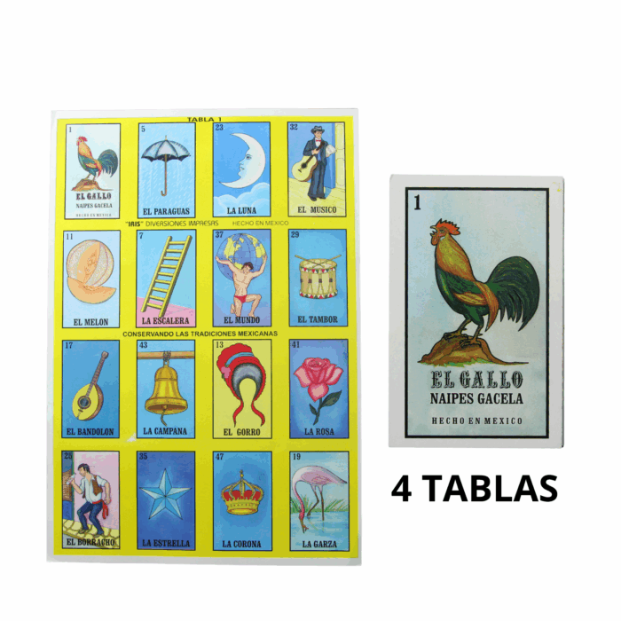 Lotería mega con 4 tablas (1pz)
