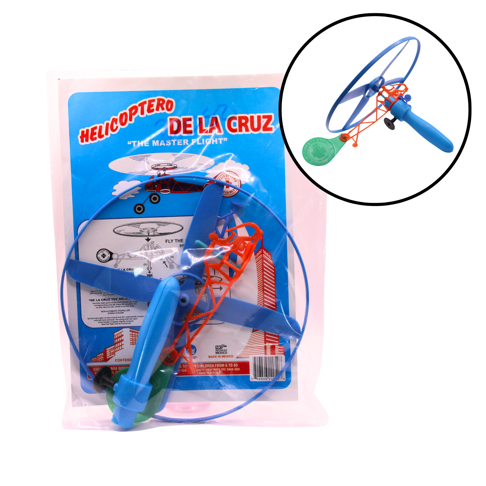 Helicóptero de la cruz en bolsa