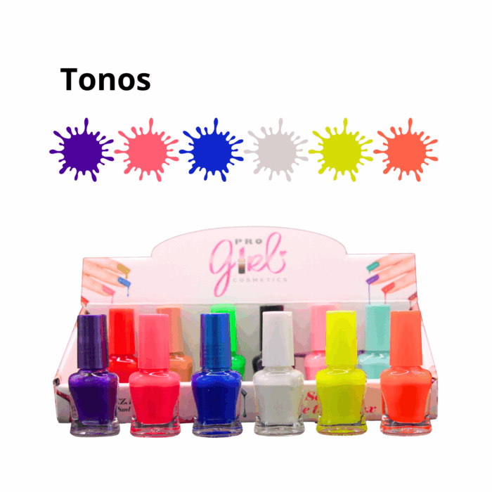 Esmaltes Nail Polish Tonos Fiesta (12 pzs)