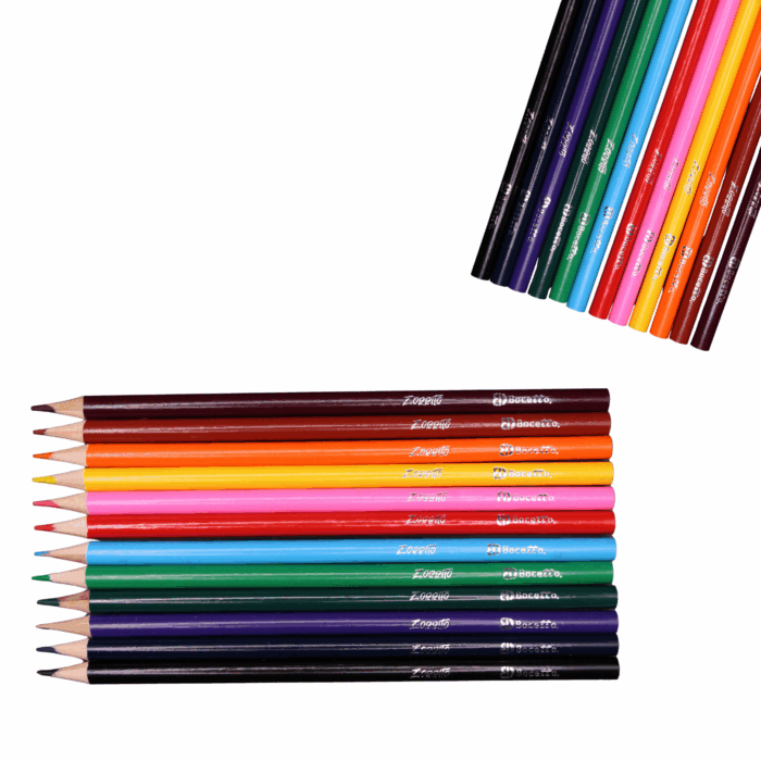 Caja de 12 colores de madera zorrito