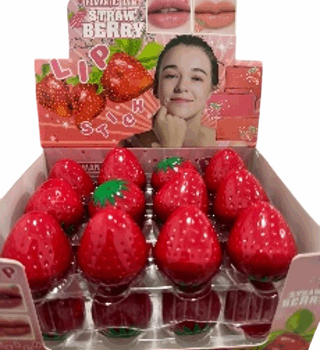 Bálsamo labial de fresa (24 piezas)