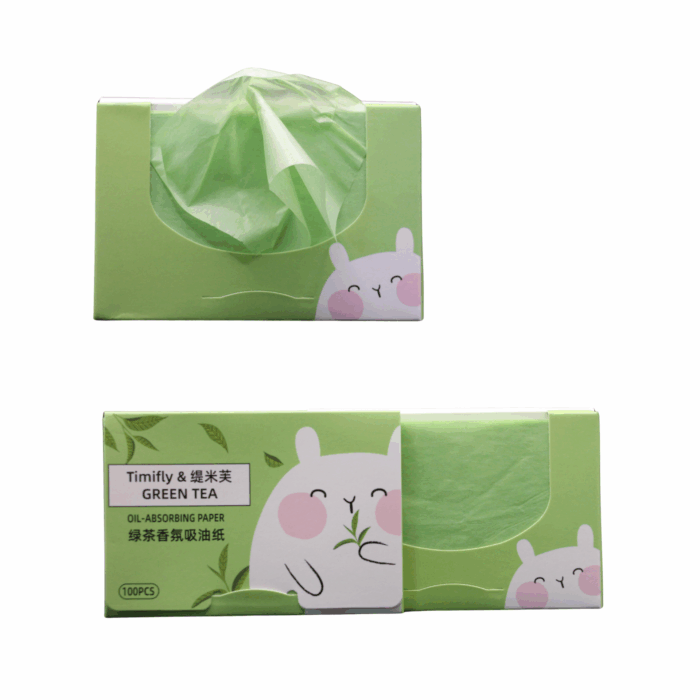 Papel control de grasa de té verde (20 piezas)