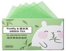 Papel control de grasa de té verde (20 piezas)