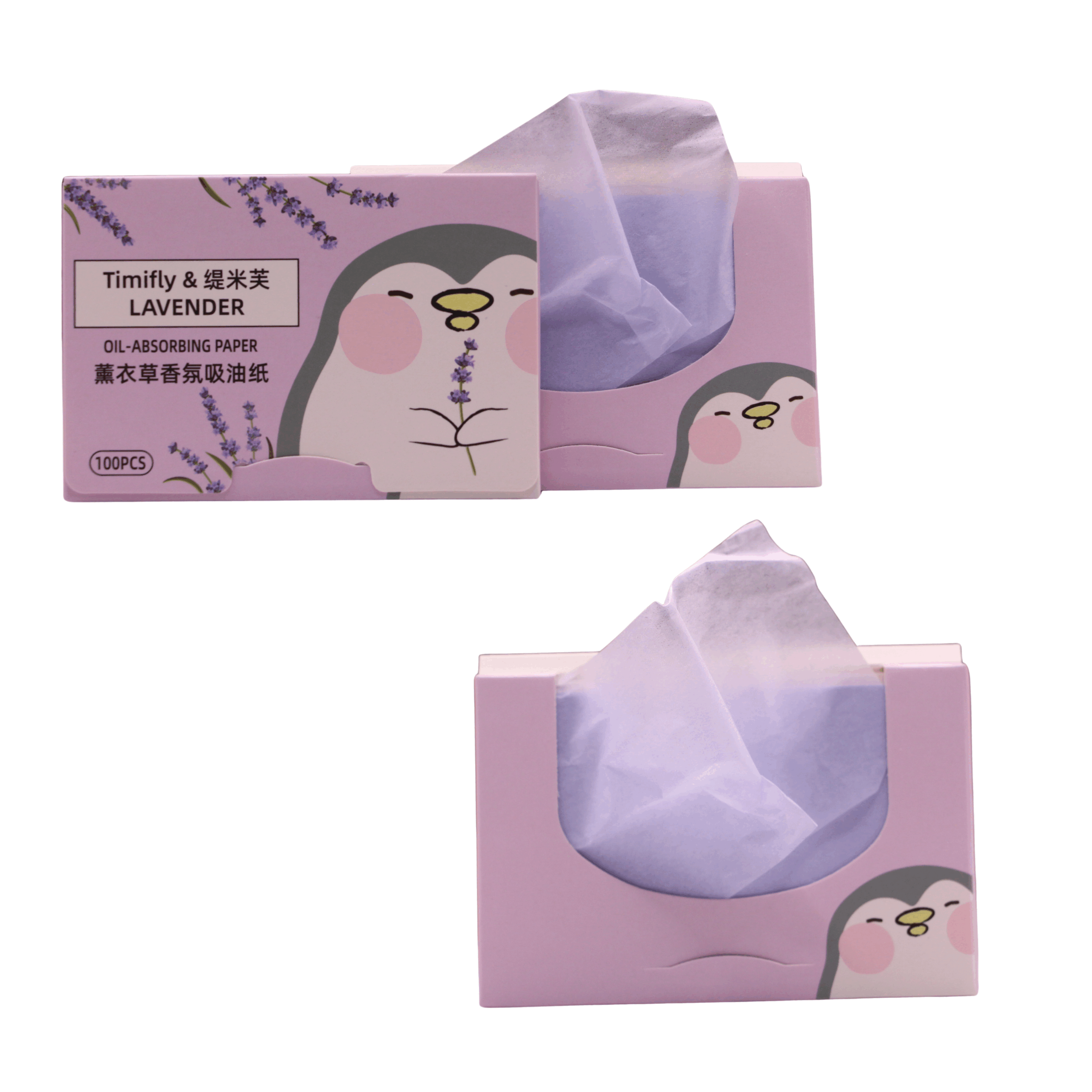 Papel control de grasa de lavanda (20 piezas) - Imagen 2